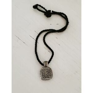 Vintage Sterling Silver Marcasite Studded Choker Necklace